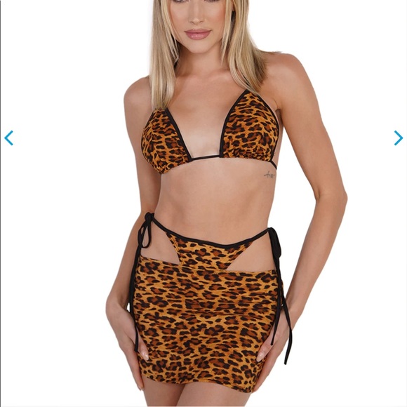 iHeartRaves Other - iHeartRaves Leopard Print Two Piece Skirt Set